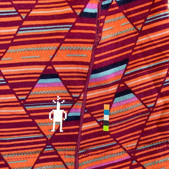 SmartWool Sz XL Merino Base Layer 150 Short Sleeve T-shirt Habanero Print Red - Picture 9 of 16